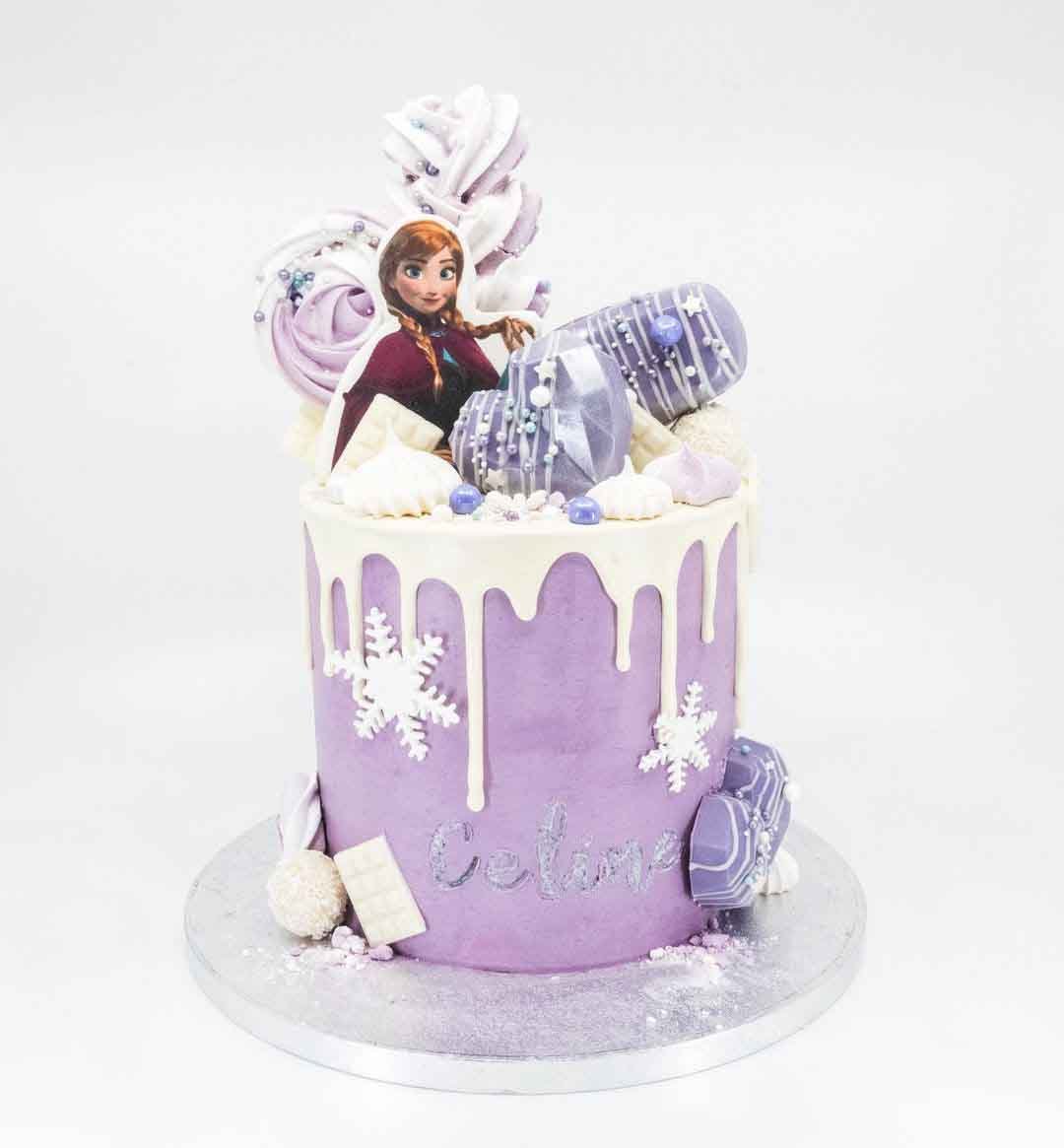 Tarta de cumpleaños «Frozen» con chocolate – El postre de Ana