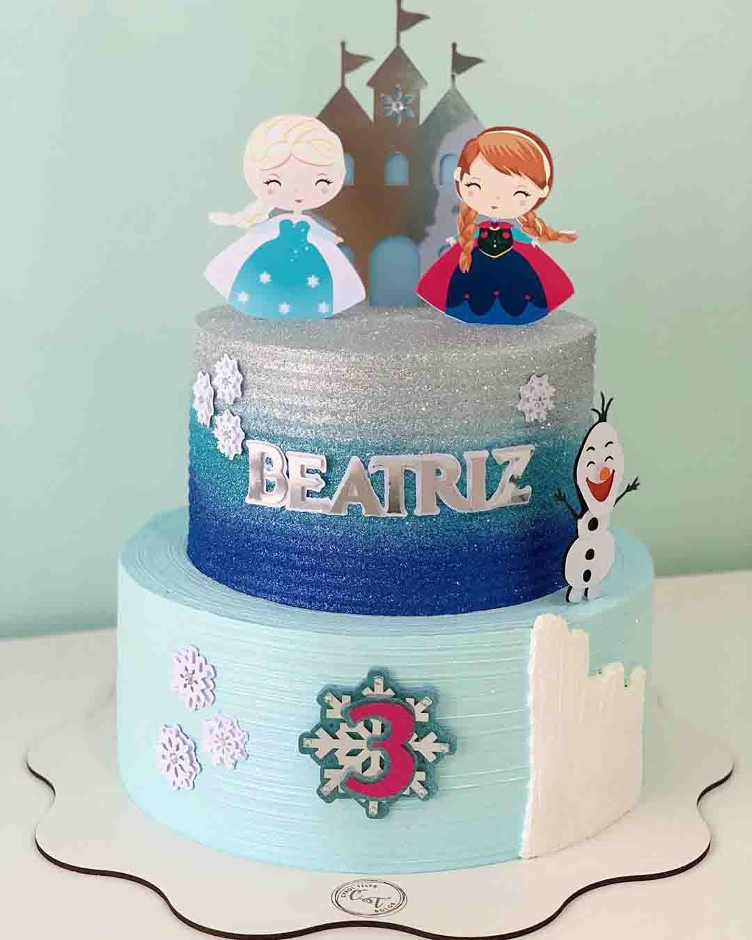 Frozen Fever, Olaf se come la tarta de cumpleaños de Anna